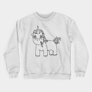 Tiny Unicorn Chomping on Grass Crewneck Sweatshirt